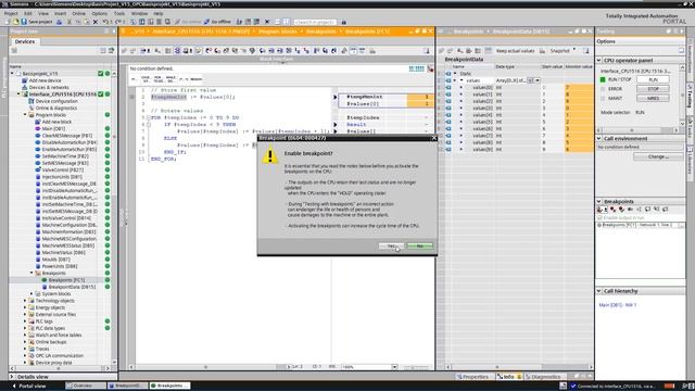 SIMATIC Breakpoints: Localize Logical Errors Stepwise With TIA Portal