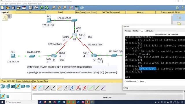 Cisco PacketTracer: Static Routing Configuration смотреть онлайн