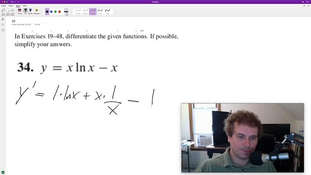 Derivative of y = xlnx - x смотреть онлайн