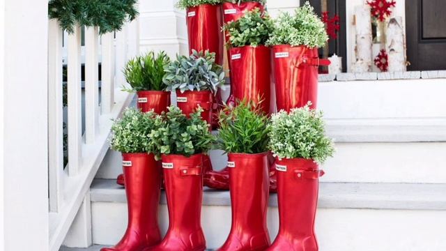 Идеи для дачи: цветы в резиновых сапогах смотреть онлайн