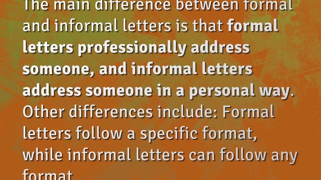 What is difference between formal and informal letter? смотреть онлайн