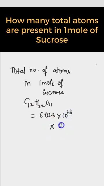 How many total atoms are present in 1mole of Sucrose | Intermediate Online Classes | EduHub смотреть онлайн