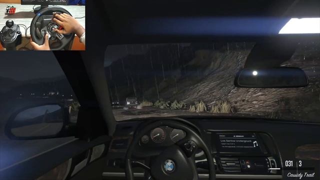 BMW X3 NIGHT DRIVE IN THE RAIN POV | LOGITECH G29 GAMEPLAY смотреть онлайн