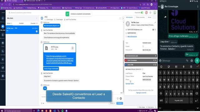 INTEGRACIÓN | ZoWhat! WhatsApp Business API + Zoho Sales IQ смотреть онлайн