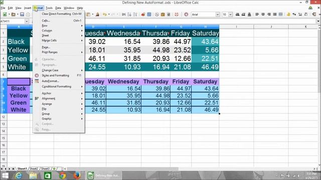 libreoffice calc define new auto formats смотреть онлайн