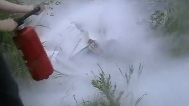 Тест ОП-4(г) газогенераторный, порошковый огнетушитель. смотреть онлайн