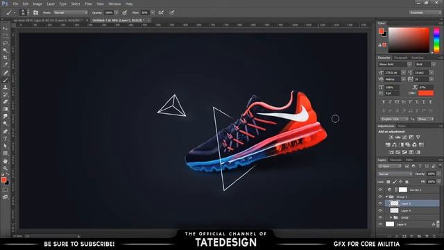 Nike Air Max 2015 Poster Advert | Photoshop Speed Art смотреть онлайн