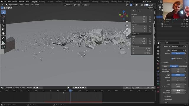 Blender Destruction Physics | Rigid Bodies, Explosions, Simulation-Nodes, Dust Particles, Smoke смотреть онлайн