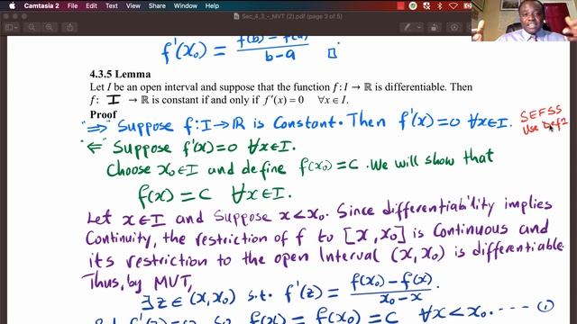 MAT 392 Sec 4.3 Mean Value Theorem