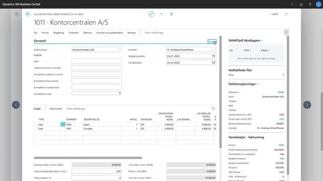Sådan bogføres en faktura i Business Central смотреть онлайн