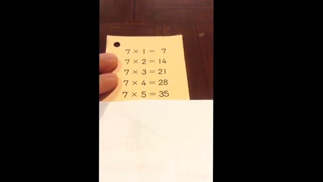 Kumon chant times table 7 song multiplication
