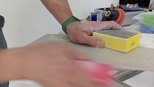 Финишный процес с фаской под 45*, алмазные коронки и алмазные брусочки. смотреть онлайн