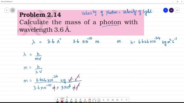 Calculate the mass of a photon with wavelength 3.6 Å. смотреть онлайн