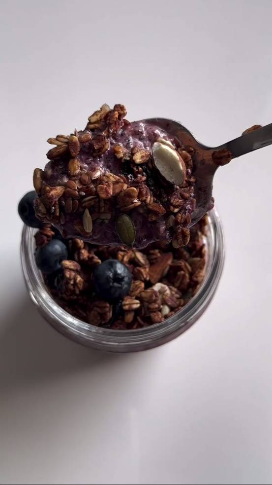 Чиа пудинг с голубикой