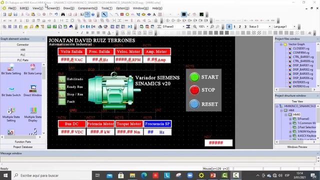 HMI MT4434TE (KINCO AUTOMATION) & DRIVE SINAMICS V20 (SIEMENS) - MODBUS RTU