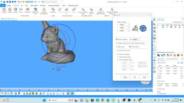 Translate, Move, Rescale, Rotate, And Duplicate 3D Models In Materialise Magics - Learn The Basics