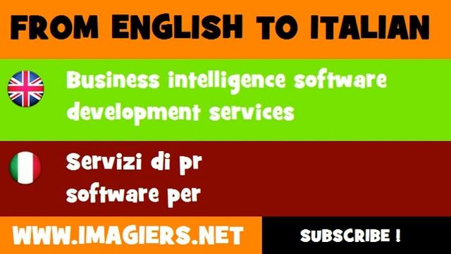 FROM ENGLISH TO ITALIAN = Business intelligence software development services смотреть онлайн