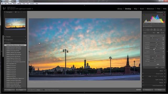 Обработка фото заката в LightRoom. смотреть онлайн