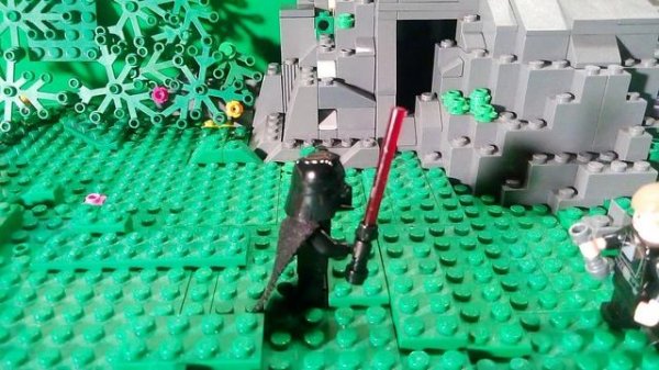 Лего мультик сражение Дарта Вейдера и люка Скайуокера