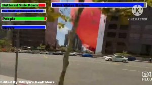 Buttered Side Down (6699) Giant Water Balloon Scene with Healthbars (3709 Subscribers Special)