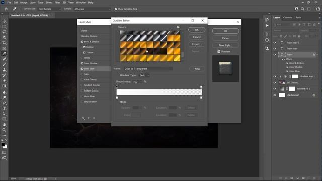 How to Create a Super Easy Liquid Metal Text Effect in Adobe Photoshop смотреть онлайн
