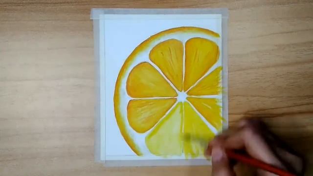 EASY LEMON PAINTING USING WATERCOLOR | Time Lapse Video смотреть онлайн
