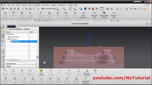 NX CAM Tutorial for Beginners - 1 смотреть онлайн