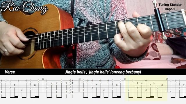 Jingle Bells - Christmas Carol [ Tutorial Gitar Fingerstyle + Tab + Chord ] By Rio Chong смотреть онлайн
