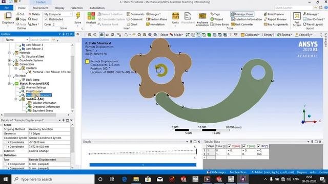 2d static structure analysis in ANSYS for begineers. смотреть онлайн