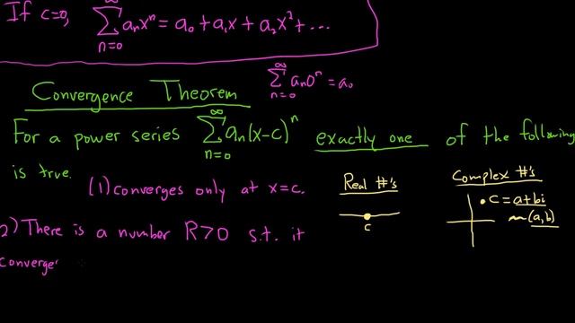 Introduction To Power Series And The Convergence Theorem