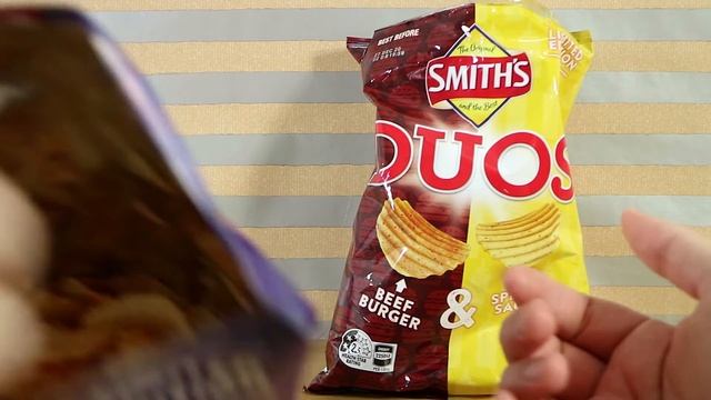 Smith's Duos Chips Beef Burger & Special Sauce + Hot Wings & Ranch Tasting & Review | Birdew Review смотреть онлайн