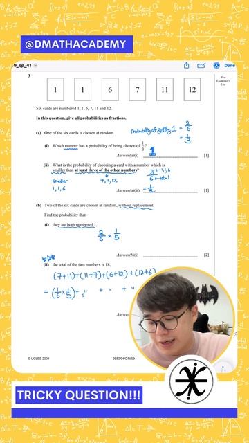 Tricky Math Question! #igcse #mathematics #probability смотреть онлайн