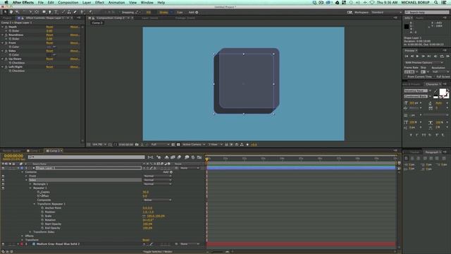 3D button shape layer after effects tutorial смотреть онлайн