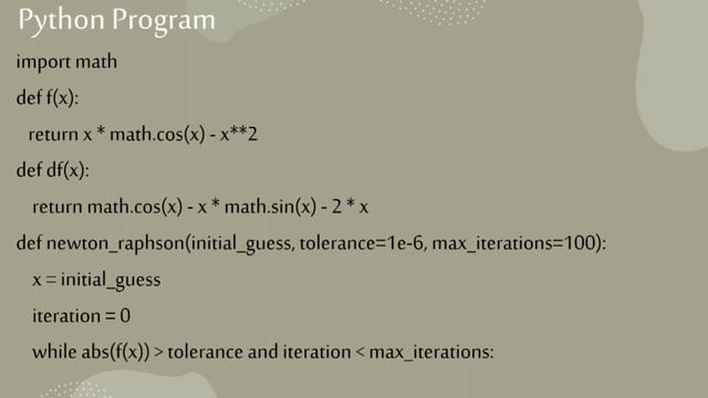 Newton Raphson Method || Python code смотреть онлайн