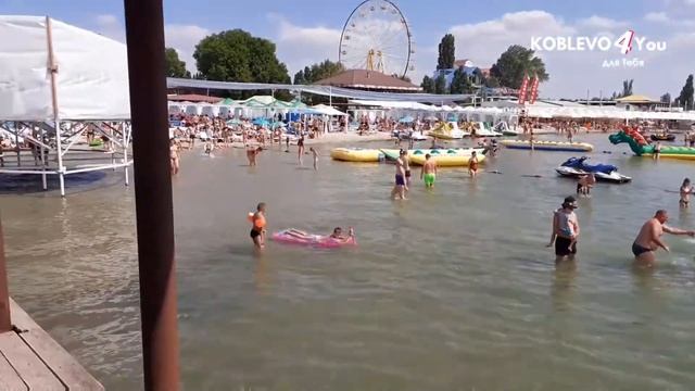 Коблево - море, пляж. Пирс ТРК Преображенский. смотреть онлайн