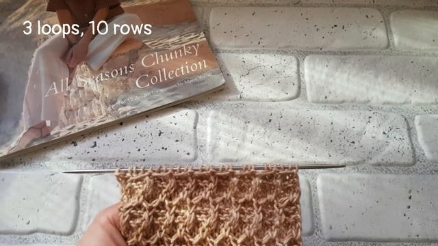 Вяжем узор "Ломаные соты" 🐝 knitting pattern. смотреть онлайн