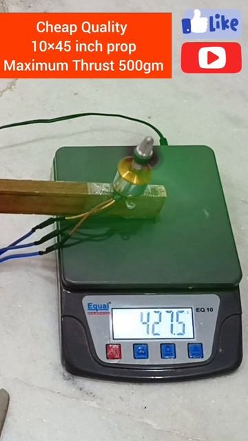 2212-1400kv BLDC Motor Thrust Test with 10in Plastic Propeller Cheap Quality #shorts #bldcmotor #rc смотреть онлайн