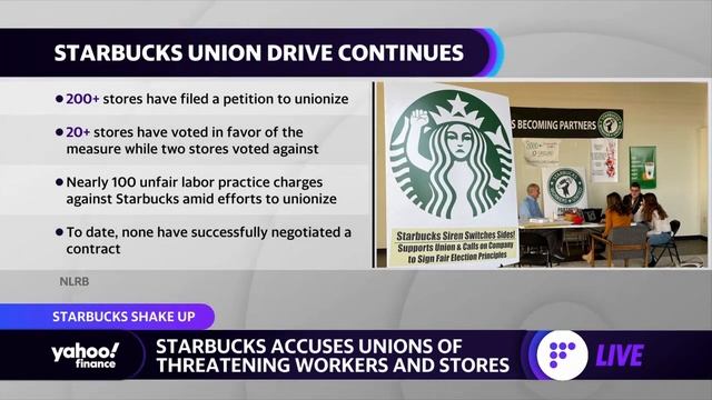 Starbucks accuses unions of unfair labor organizing practices смотреть онлайн