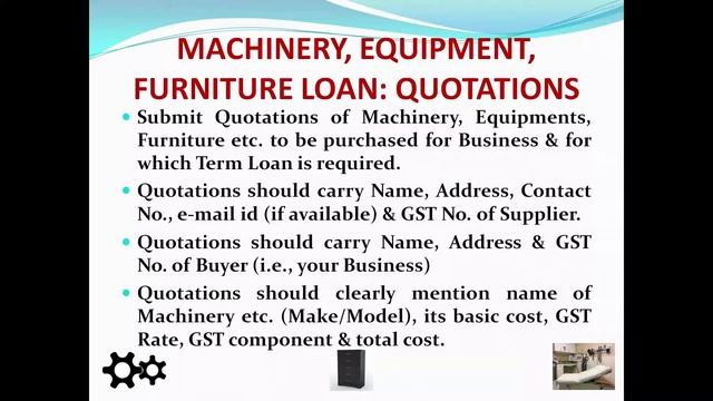 Quotations for Machinery, Equipment, Furniture Loan | Business Loans | Part - 18 смотреть онлайн
