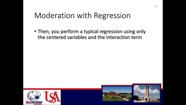 University of South Alabama BUS 255 - Applied Business Statistics II Week 13 Moderated Regression смотреть онлайн