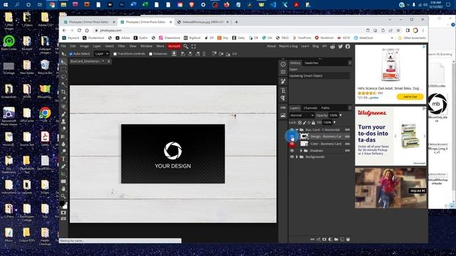 Photopea Tutorial - Business Card Mockup смотреть онлайн