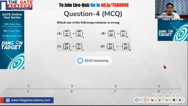 Thermodynamic Relations | LIVE Quiz for Thermodynamics | GATE 2022 Preparation смотреть онлайн