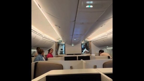 business class Etihad ￼Boeing 787–9, Delhi to Abu exceptional service. Great food. Great drinks.