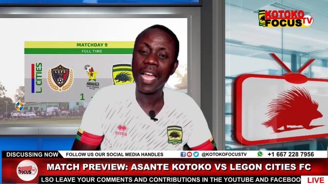 Match Preview : Asante Kotoko vs Legon Cities FC смотреть онлайн