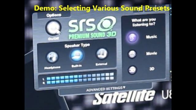 Toshiba SRS Premium Sound 3D Tutorial Video смотреть онлайн