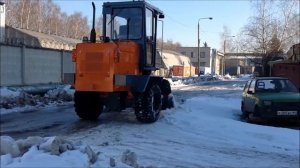 Автогрейдер легкого класса с подключаемым передним мостом ГС-10.10П на льду (полный привод)