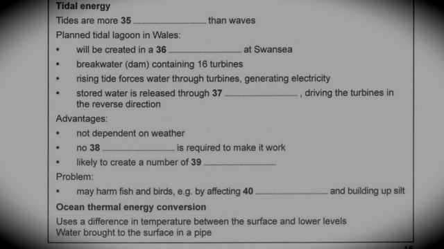 Marine Renewable Energy Ielts Listening Practice Test
