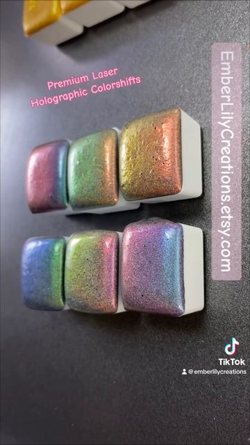 New series of Premium Laser Holographic Colorshifting #handmadewatercolor #colorshift #paintmaking смотреть онлайн