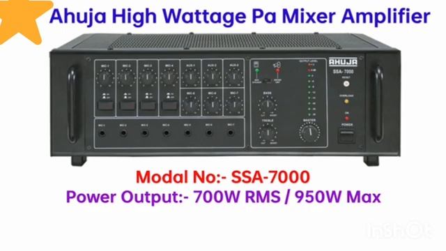 Ahuja ssa-7000 amplifier review |700 Watt amplifier price смотреть онлайн