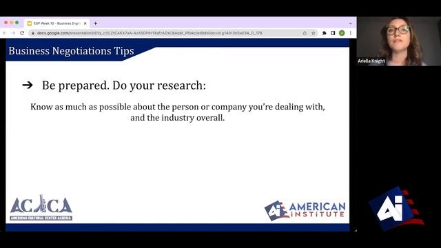 English For Negotiation - ESP 10 -